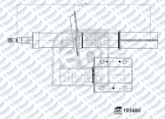 FEBI 193480 On Amortisor [Yagli] [Kalin Mil 28mm] Ducato Boxer Jumper 94>